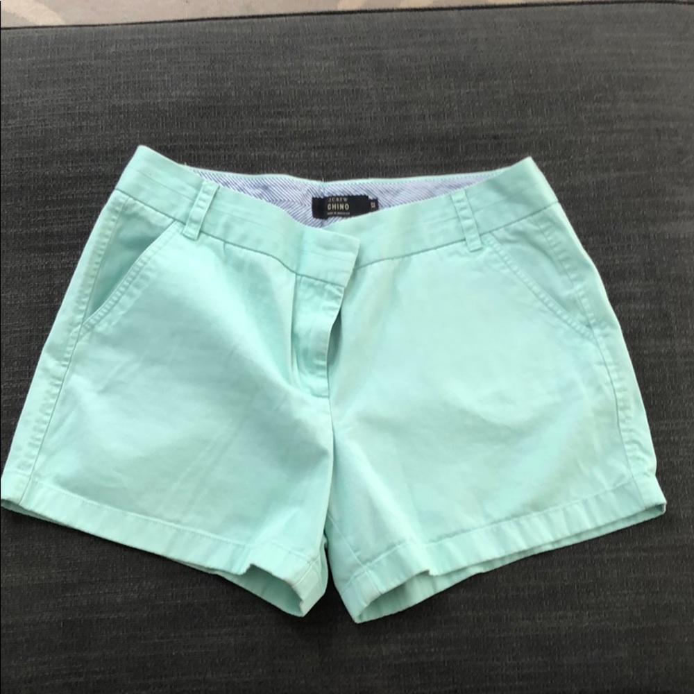5in Mint J Crew shorts
